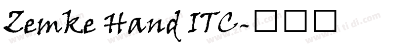 Zemke Hand ITC字体转换